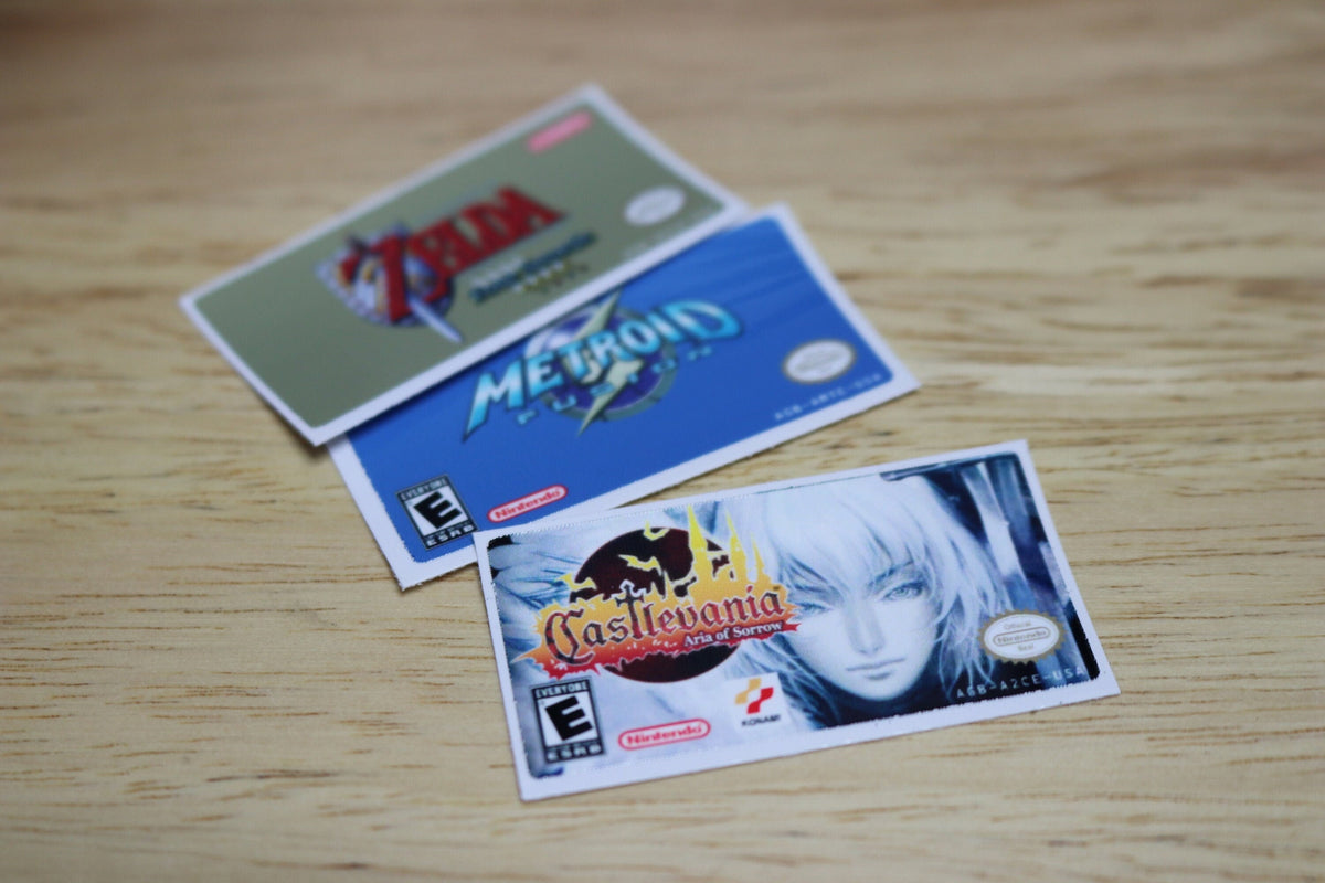 Game Boy Advance Replacement Game Label – Custom GBA Cartridge Sticker