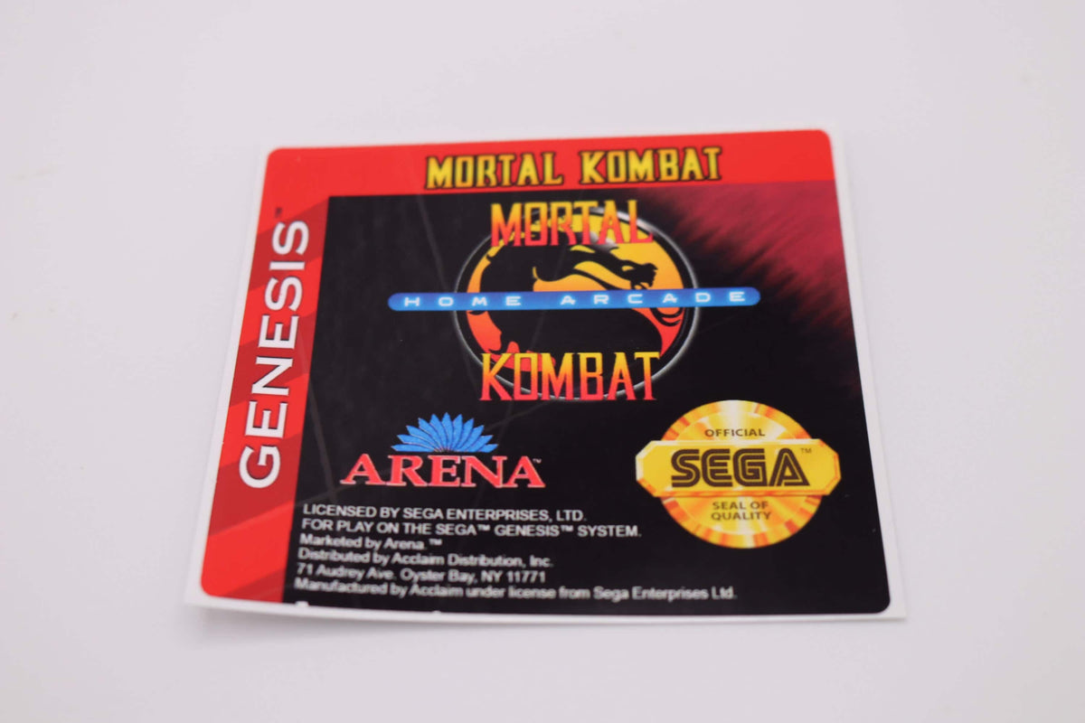 Sega Genesis / Mega Drive Replacement Game Label – Custom Cartridge Sticker