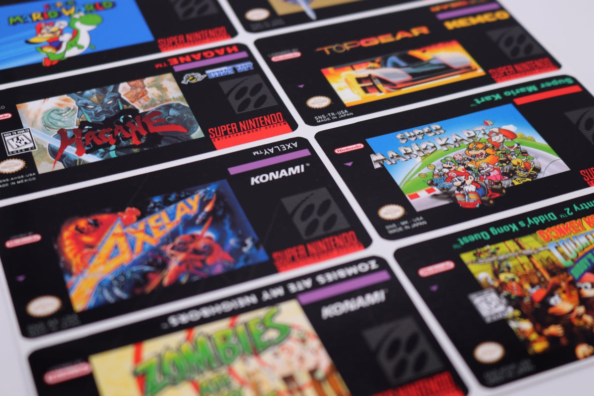 SNES Replacement Game Label – Custom Super Nintendo Cartridge Sticker