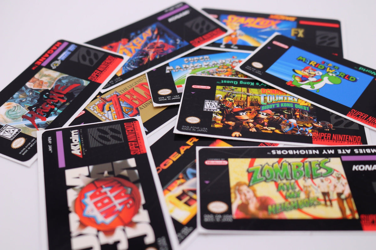 SNES Replacement Game Label – Custom Super Nintendo Cartridge Sticker