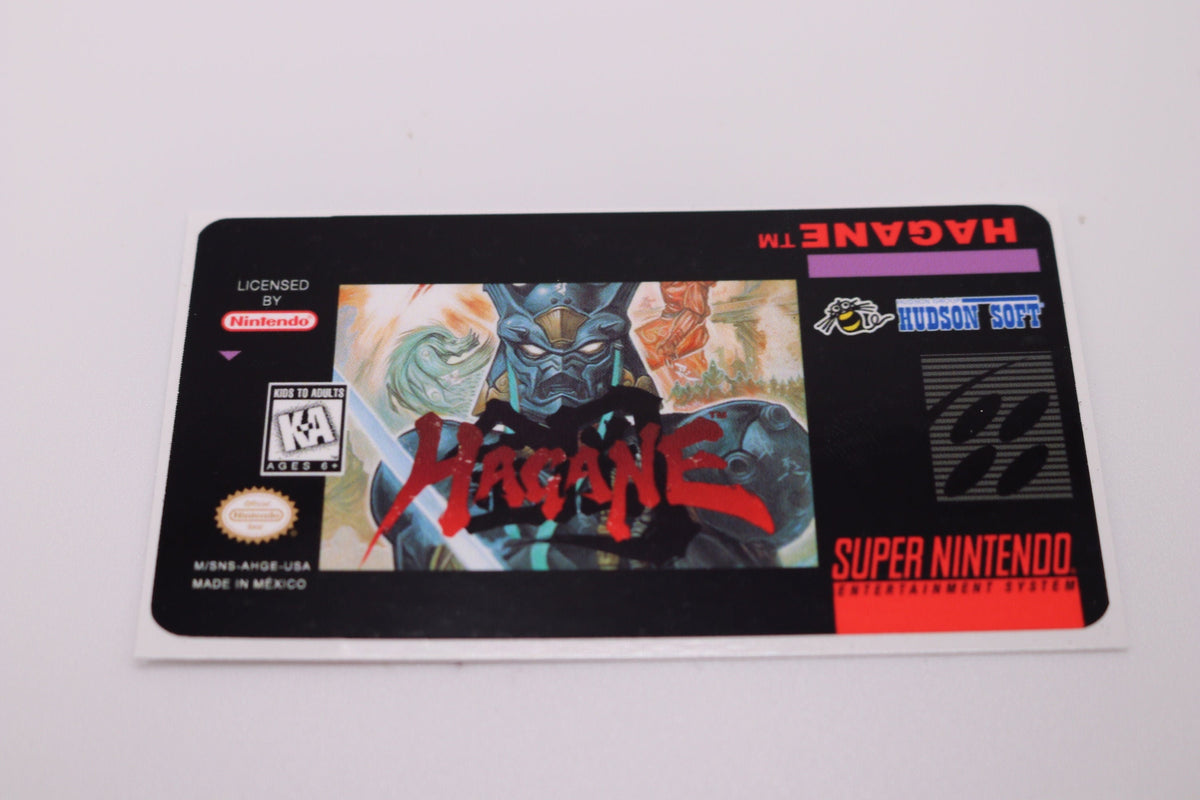 SNES Replacement Game Label – Custom Super Nintendo Cartridge Sticker
